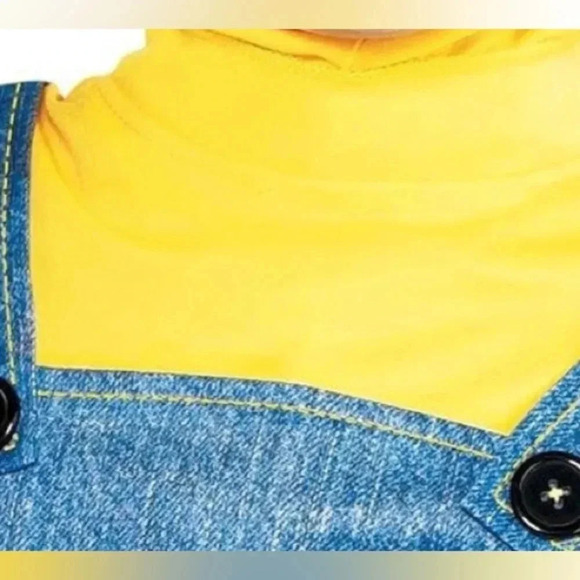 Kids Unisex Minions Costume Overalls/yellow Shirt onesie size Small - Picture 7 of 7